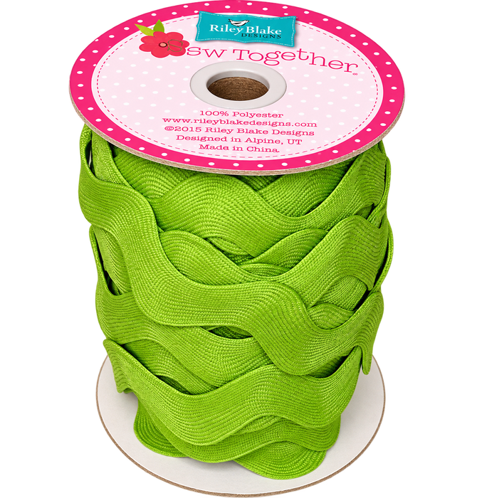 Lime 1-3/8" Ric Rac 25 Yard Spool