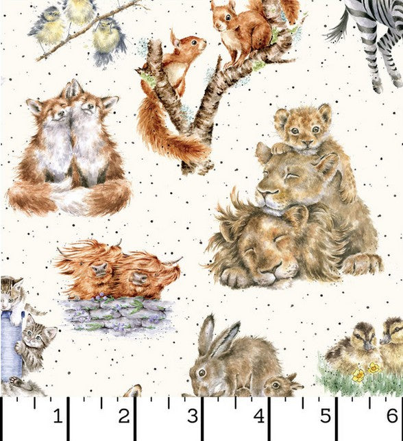 Together is Better - One Way Packed Animals Off White 10" Remnant