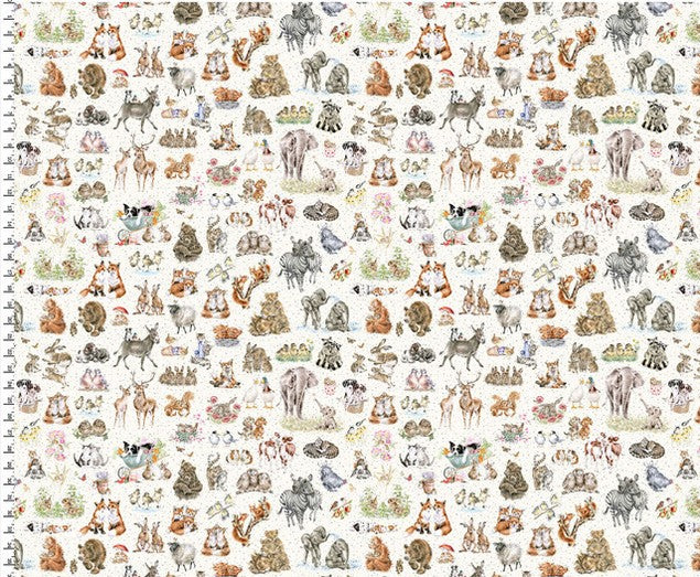 Together is Better - One Way Packed Animals Off White 10" Remnant
