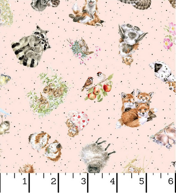 Together is Better - Tossed Animals Pale Pink