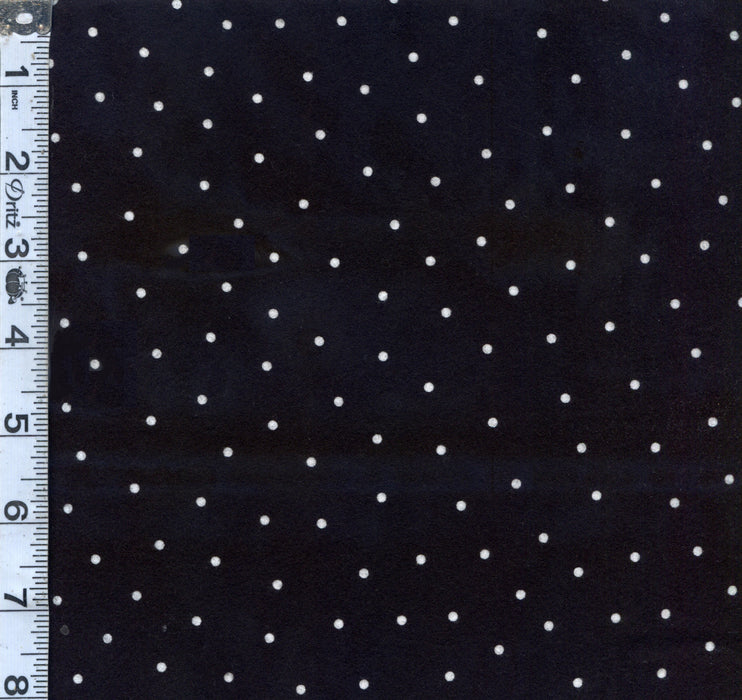 KB Basics Flannel - Small Dot Black/White