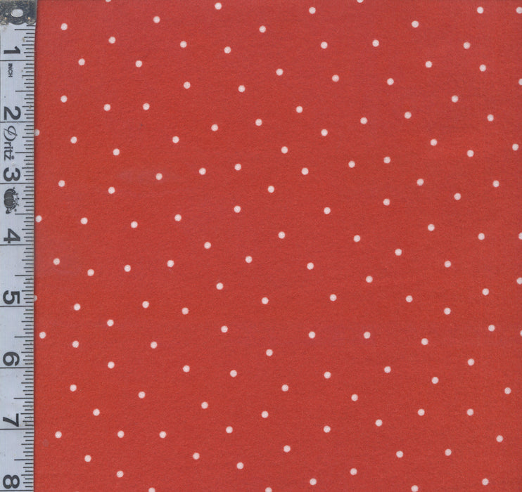 KB Basics Flannel - Small Dot Red/White