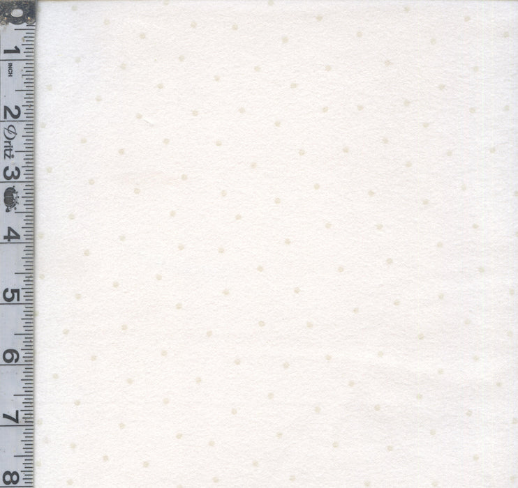 KB Basics Flannel - Small Dot White/Cream