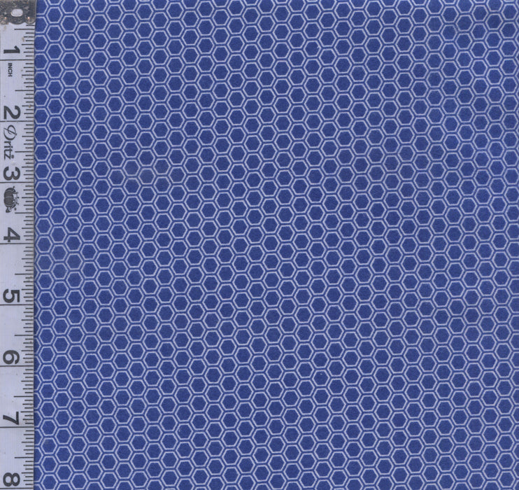 KB Basics Flannel - Honeycomb Deep Blue