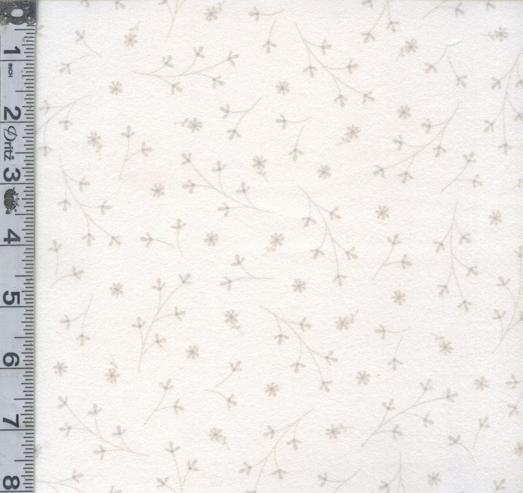 KB Basics Flannel - Pretty Petals White