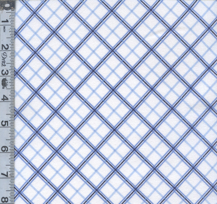 KB Basics Flannel - Plaid Blue