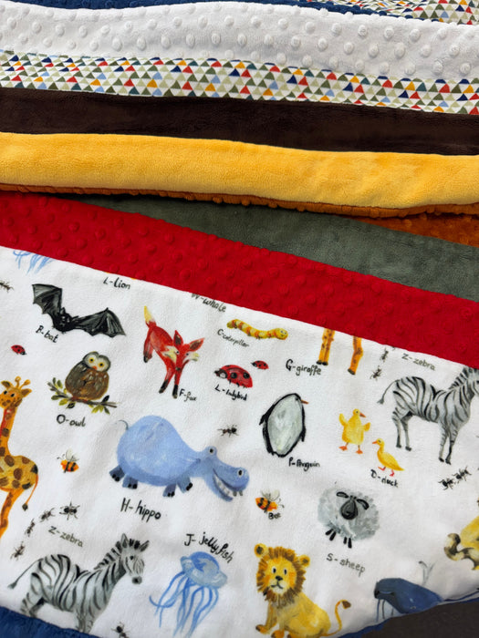 Animal Alphabet Minky Quilt