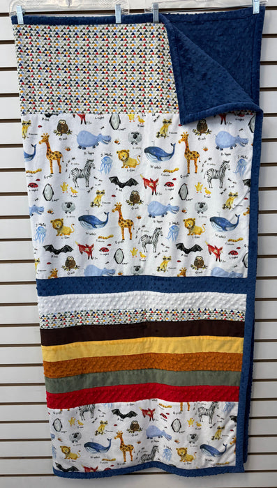 Animal Alphabet Minky Quilt