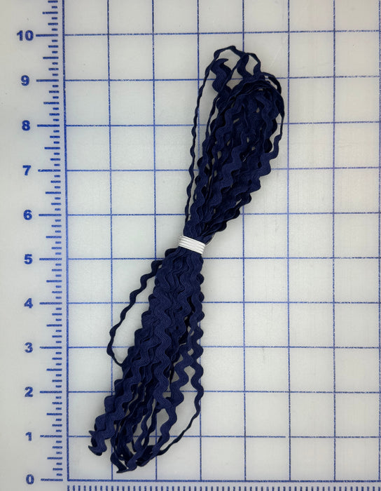 Navy 1/4" Ric Rac 5 Yard Piece