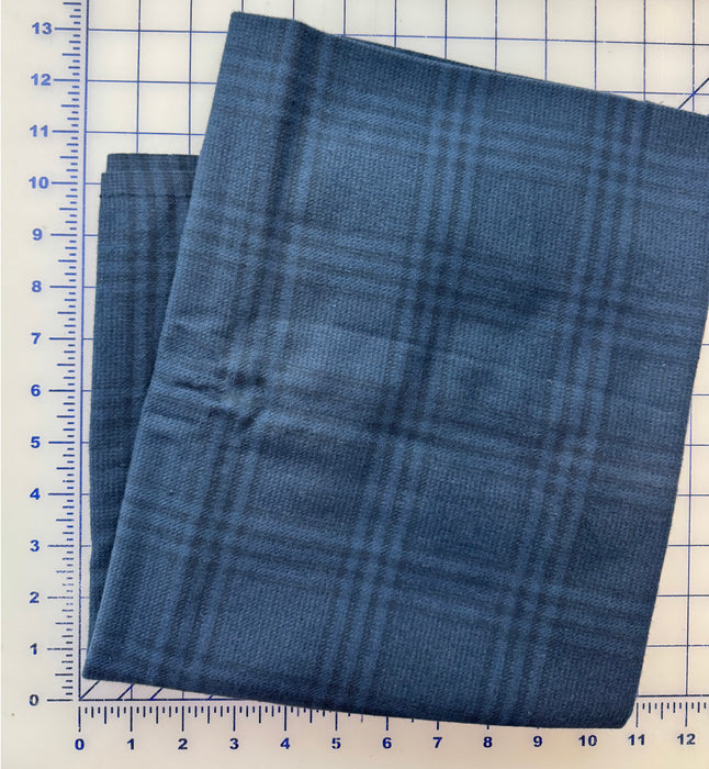 Primo Plaid Flannel Navy 3/4 Yard Piece