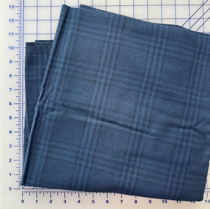 Primo Plaid Flannel Navy 1-3/8 Yard Piece