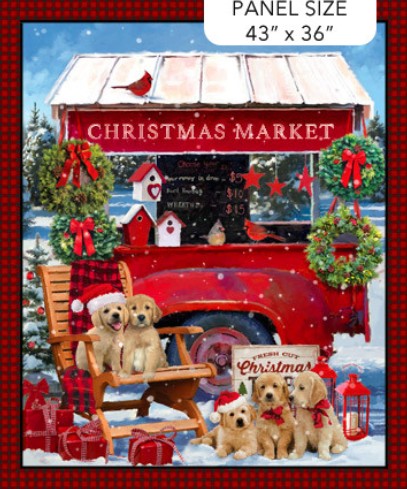 Golden Christmas - Panel