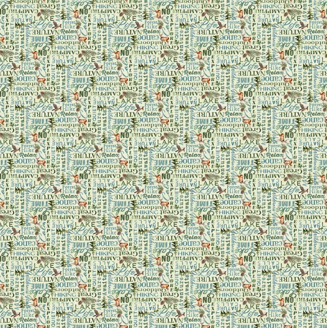 Lakeside Retreat - Words Light Green