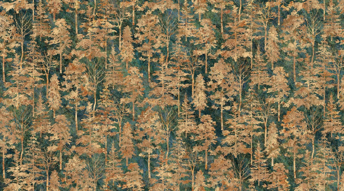 Stonehenge Rooted - Trees Teal 15" Remnant
