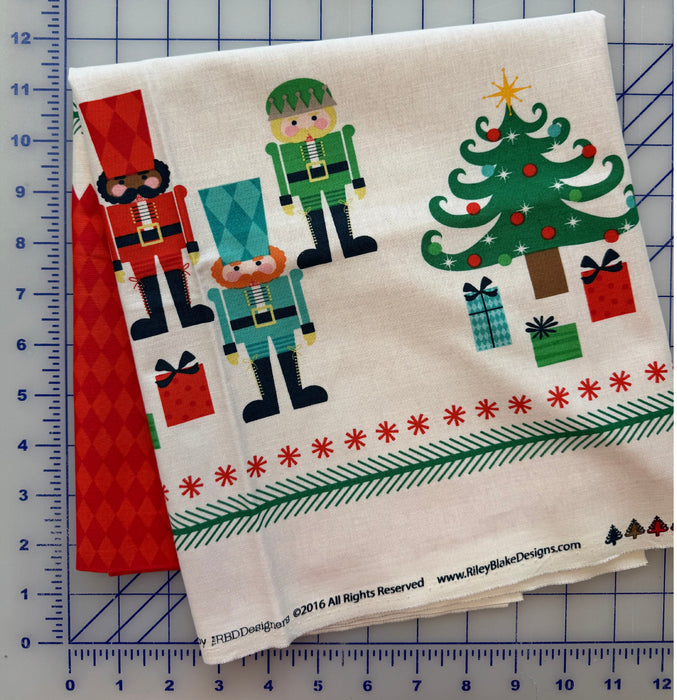 Nutcracker Christmas Red 7/8 Yard Piece