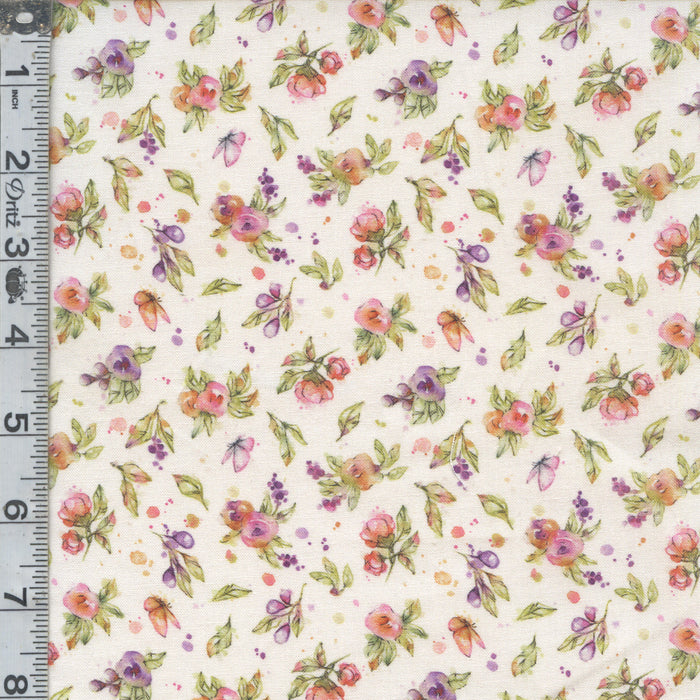 Little Darlings Woodland - Floral Off White