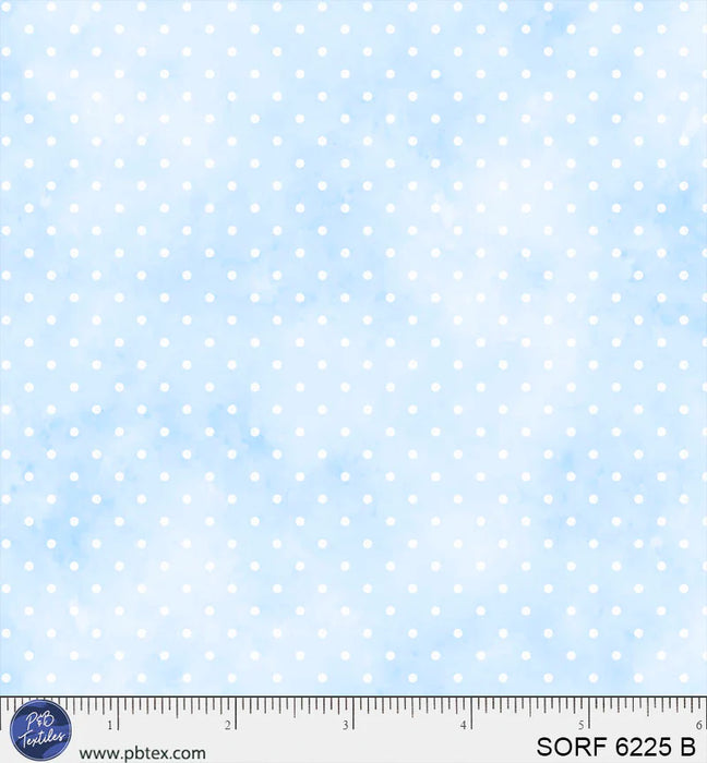 Sorbet Flannel - Pin Dots Blue