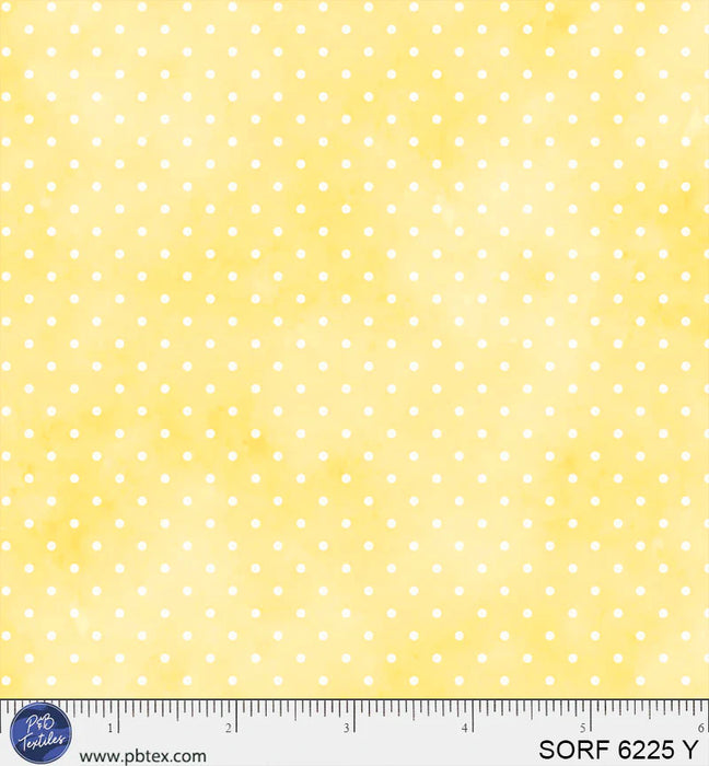 Sorbet Flannel - Pin Dots Yellow