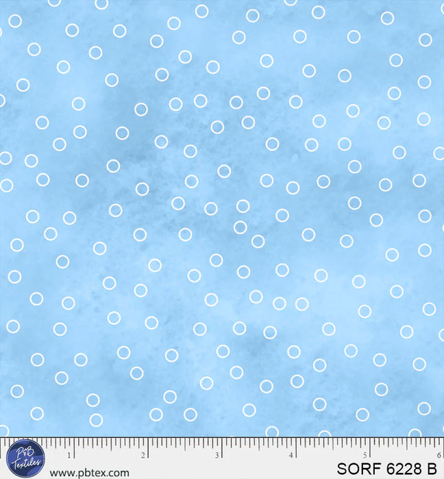 Sorbet Flannel - Circles Blue