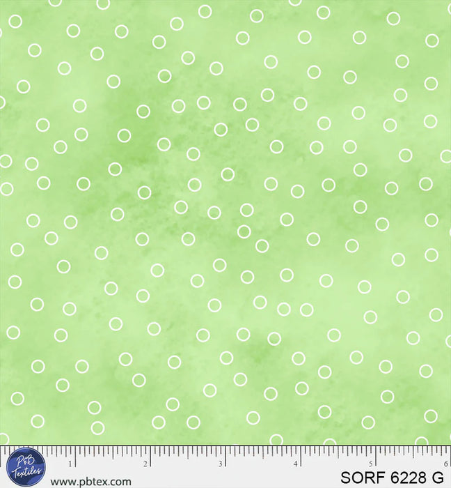 Sorbet Flannel - Circles Green