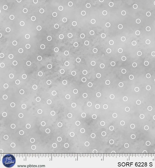 Sorbet Flannel - Circles Silver