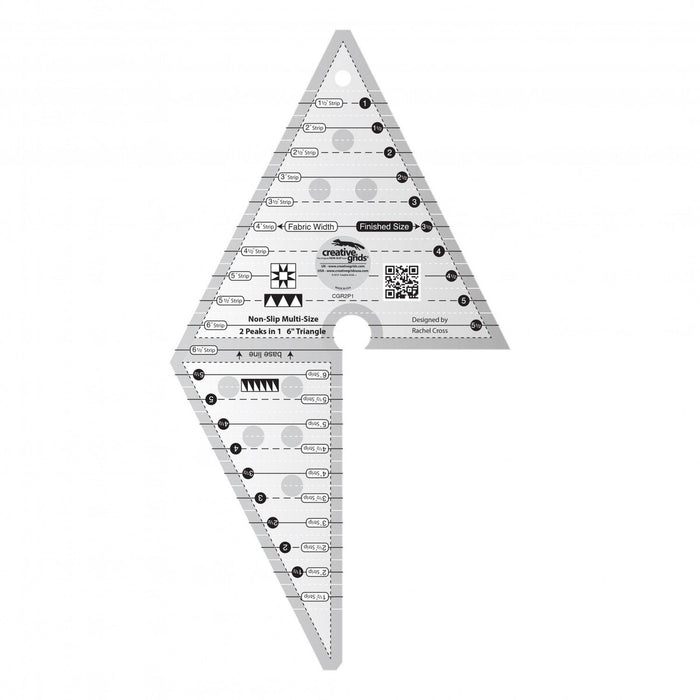 2 Peaks in 1 - 6" Triangle Quilt Ruler