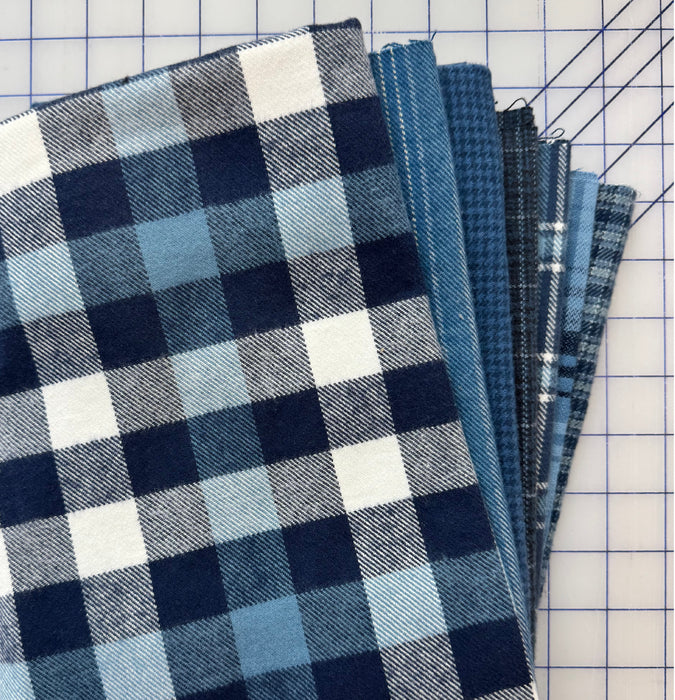 Primo Plaid Blue Flannel Bundle