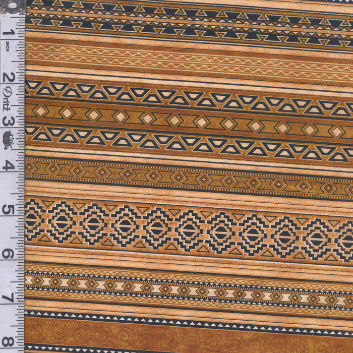 Mustang Sunset - Geometric Stripe Brown