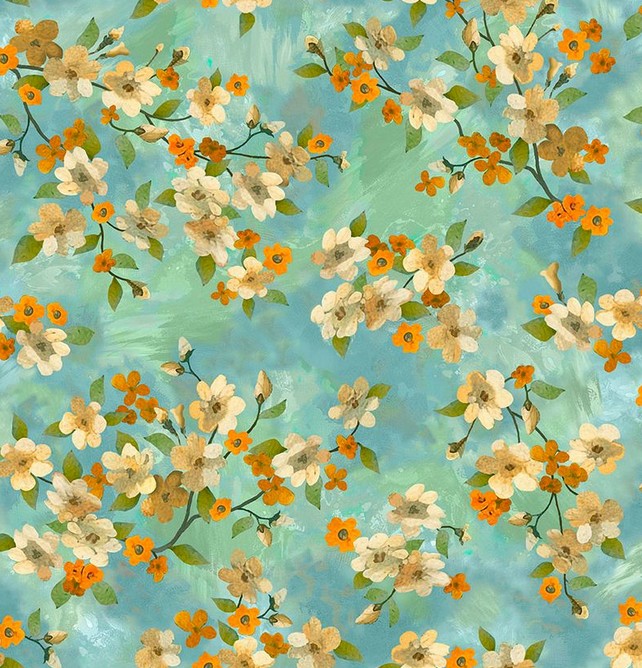 Light of the World - Dogwood Floral Aqua