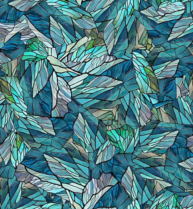 Sunlit Bears - Stained Glass Teal