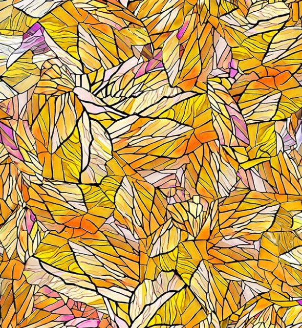 Sunlit Bears - Stained Glass Gold