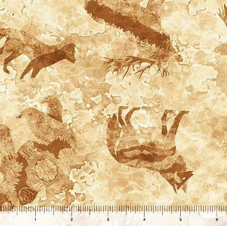 Mountain Splendor - Animal Silhouettes Tan