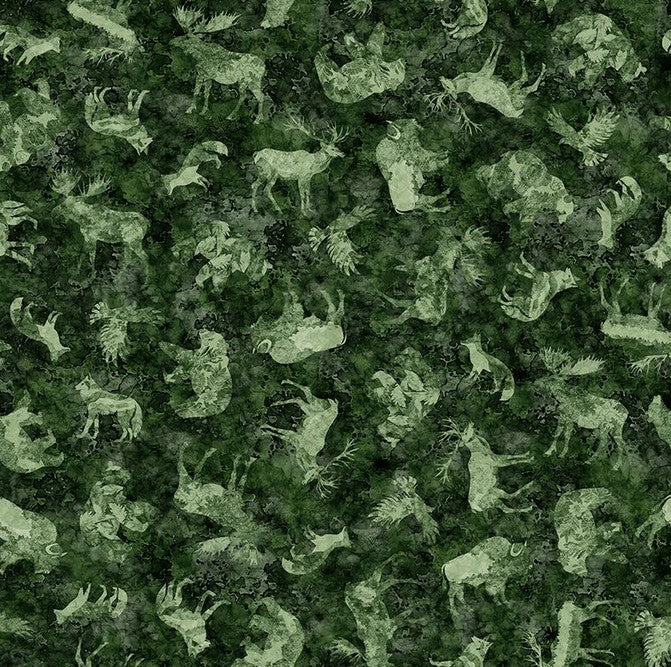 Mountain Splendor - Animal Silhouettes Forest