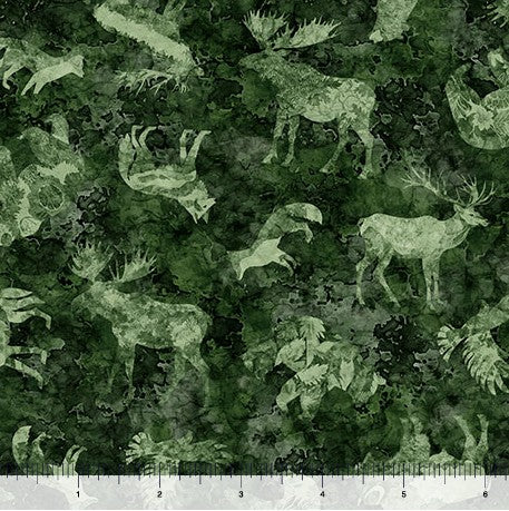 Mountain Splendor - Animal Silhouettes Forest