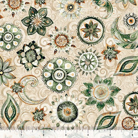 Mountain Splendor - Floral & Paisley Tan