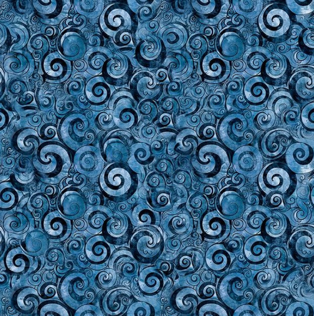 Mountain Splendor - Scroll Geo Blue