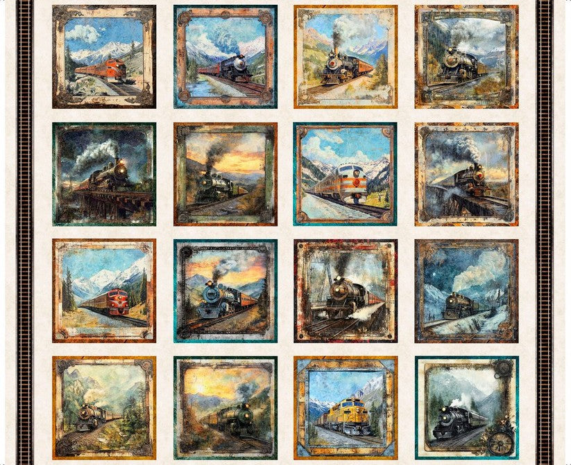 Steam & Steel - Train Picture Patches Pearl