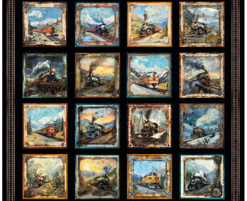 Steam & Steel - Train Picture Patches Black