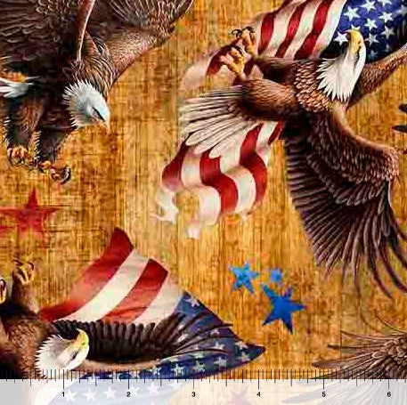 1776 - American Eagle & Flag Toss Amber