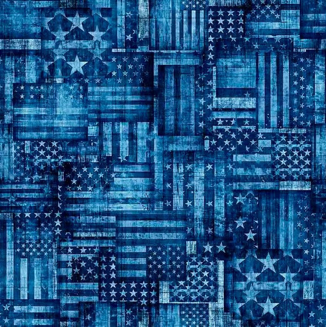 1776 - Flag Patchwork Blue