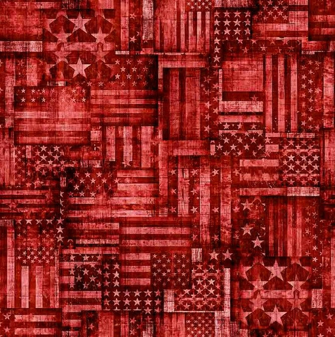 1776 - Flag Patchwork Red