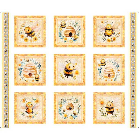 Buzz, Buzz, Buzz - Bee Picture Patches Panel