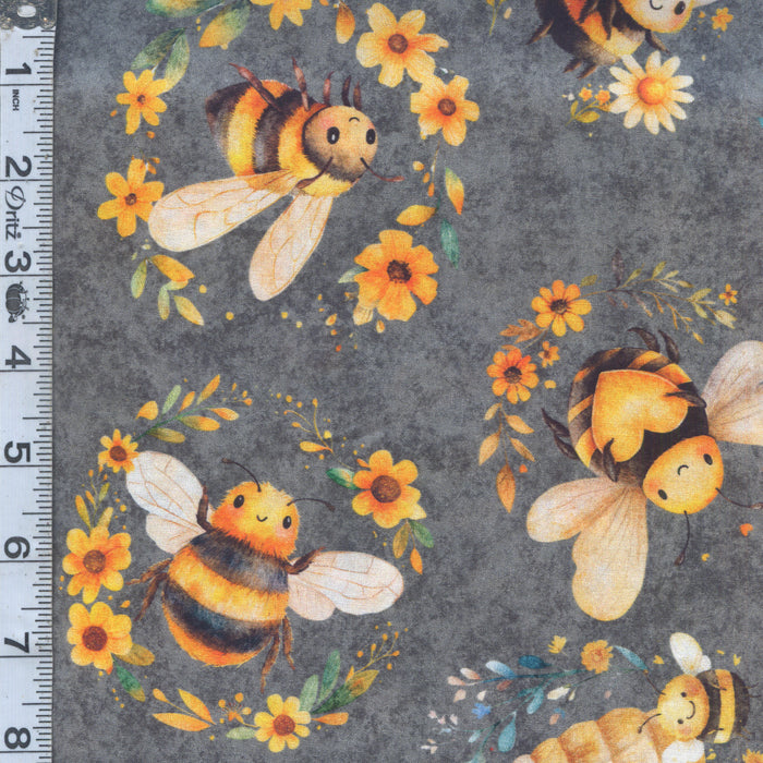 Buzz, Buzz, Buzz - Bees & Beehives Gray