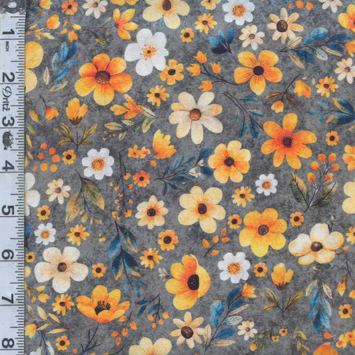 Buzz, Buzz, Buzz - Floral Dark Gray