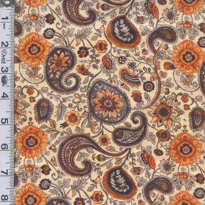 Sunflower Serenade - Sunflower Paisley Cream