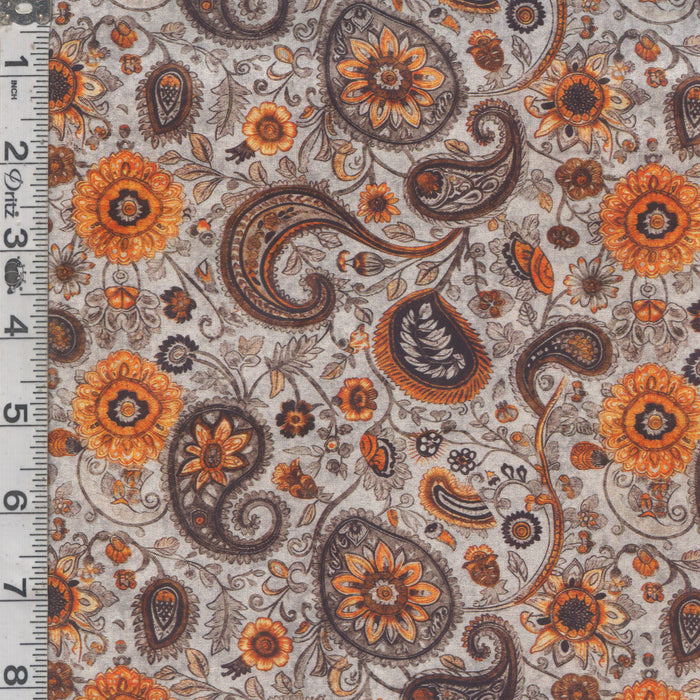 Sunflower Serenade - Sunflower Paisley Gray