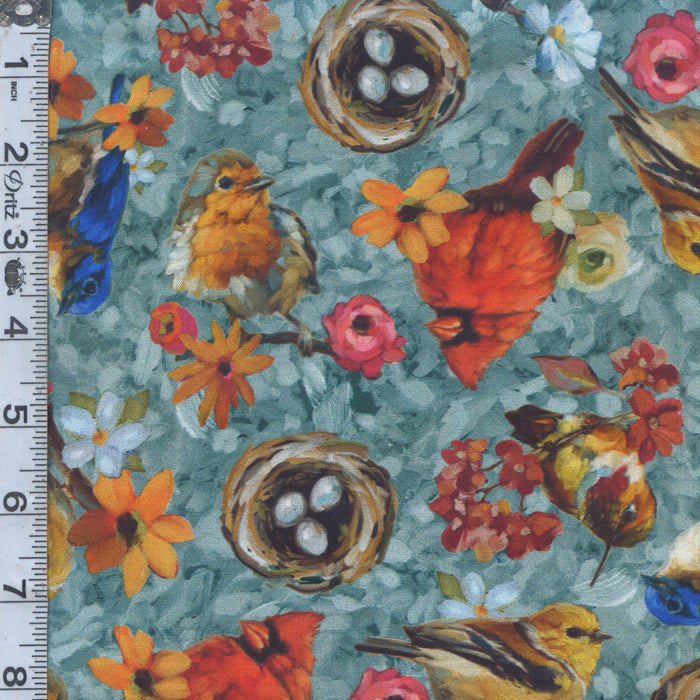 Joyful Garden - Bird Toss Chambray