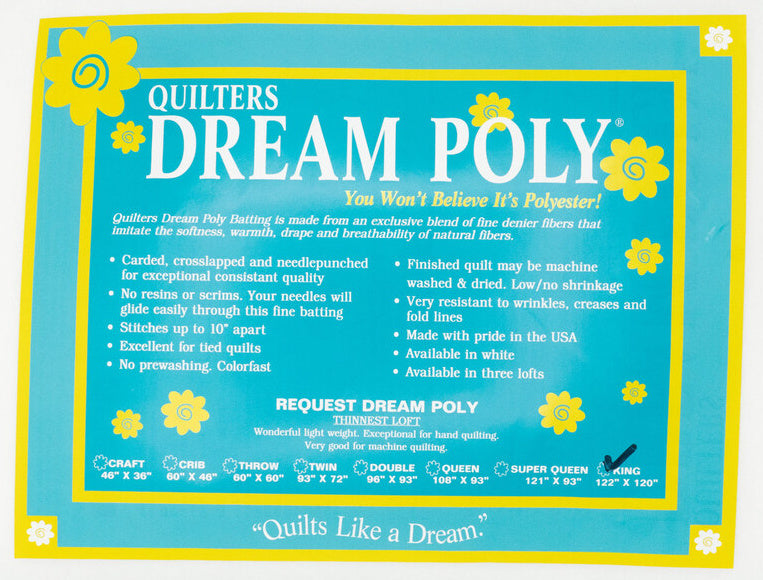 Quilter's Dream Poly Request Batting White King