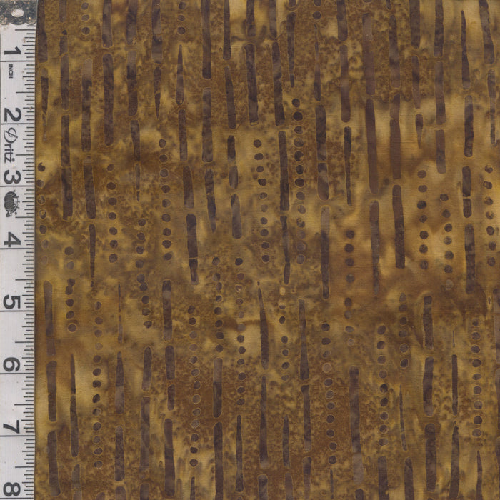 Elementals Batiks - Dot Stripes Tea