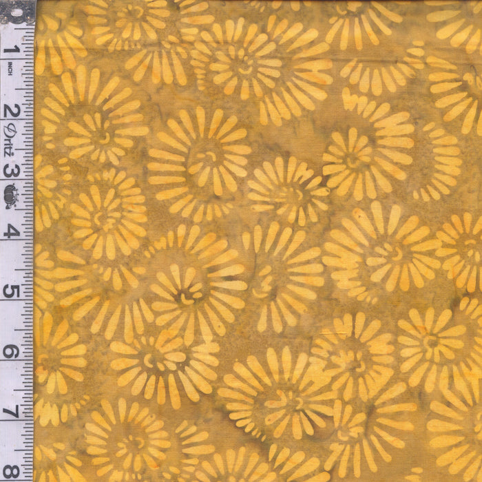 Elementals Batiks - Ammonites Honey Mustard